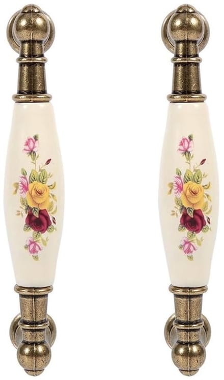 Dailygoody - Deurklink - Antieke deurklink met rozenpatroon - Vintage