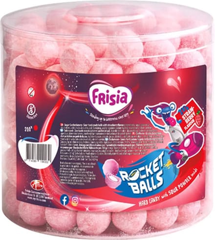 Frisia - Rocket Balls Aardbei - 200 stuks