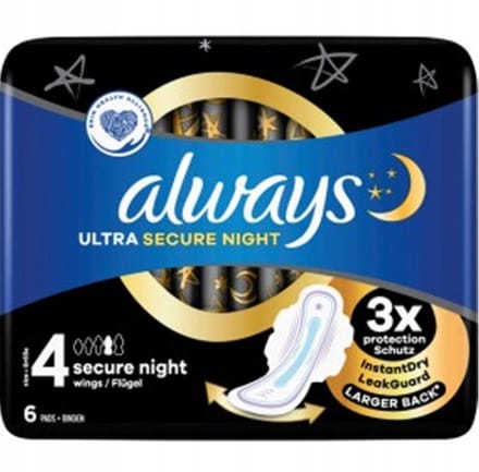 Always Long Maandverband Met Vleugels  4 pakjes van 8 stuks