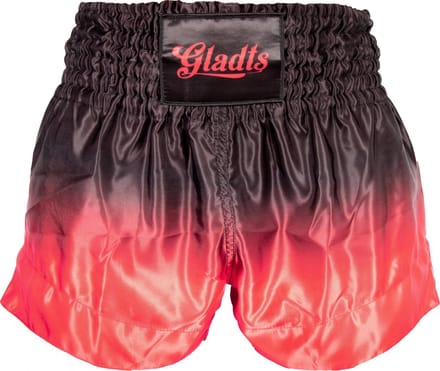 Gladts Kickboksbroek kinderen zwart/rood Maat M