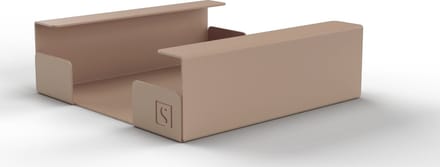 Servettenhouder | Napkin holder | Champagne - Clay | Metaal | Vierkant | Design | 19x19x6