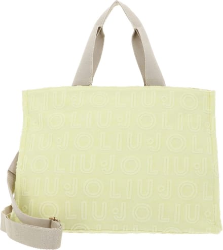 LIU JO Shopper Schoudertas Jacquard Plain Tote Pale Yellow Lichtgeel