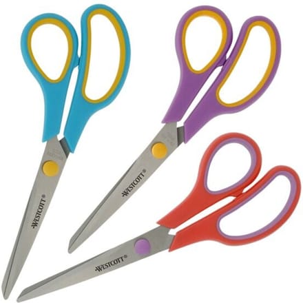 Westcott scharen set - Easy grip - 3-delig - RVS - assorti - AC-E90033