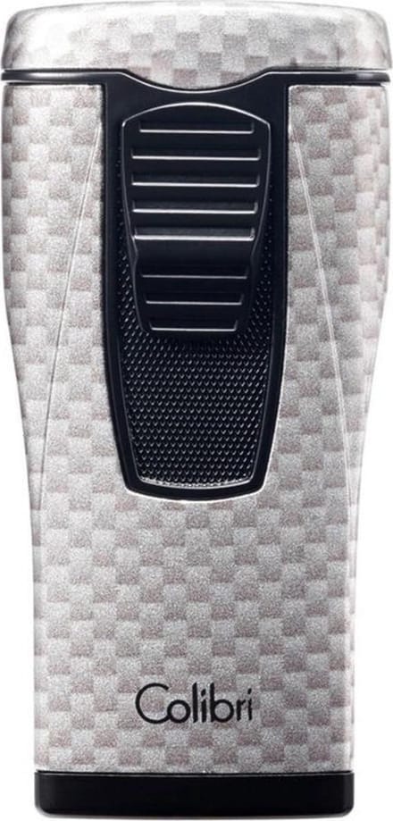 Aansteker Colibri Monaco carbon zilver