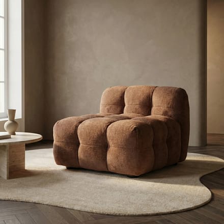 DÉJA Living Fauteuil Cillán - Cognac Stof - 95x105x74cm