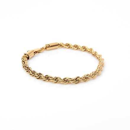 Marenca Gouden Touw Schakel Heren Armband(L)
