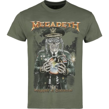 Megadeth T-shirt - Earth Bomb - S tot 5XL - voor Mannen - groen
