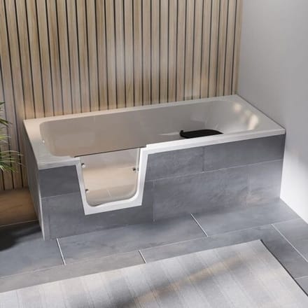 Steinkamp easy entry bathtub 180 x 80 cm with glass door left ST003BWTSTYL-L2