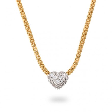 Bronzallure Pave' Heart Necklace WSBZ02495Y.WR Brons 42