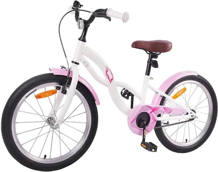 Kinderfiets - Jeugdfiets Meisjes - Actieve Ontdekkingen - Robuust Stalen Frame - 18 Inch - Wit