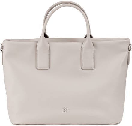 DuDu Jaqueline Handtas Leer 28 cm - Dames - pearl grey