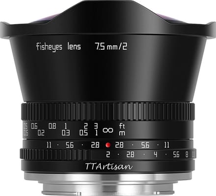 TTArtisan 7.5mm F2 Fujifilm X-Mount Objectief