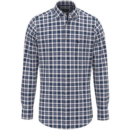 Fynch-Hatton Overhemd Classic Check Button Down Navy / male