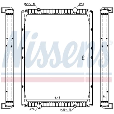 Radiator, motorkoeling NISSENS 63845A