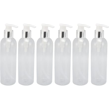 Transparante Plastic Pompfles Dispenser Leeg Navulbaar Massageolie Fles Pomp voor Shampoo white