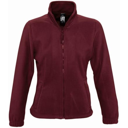 SOLS Dames/dames North Full Zip Fleece Jacket (Bourgondië)