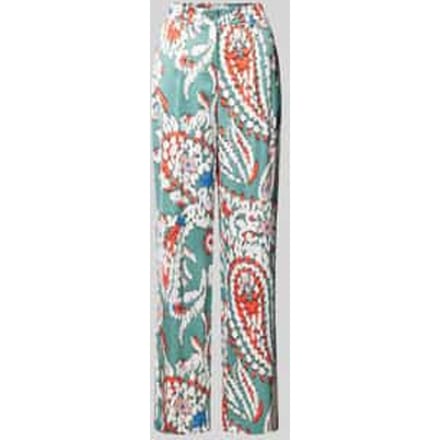 Regular fit stoffen broek met all-over print