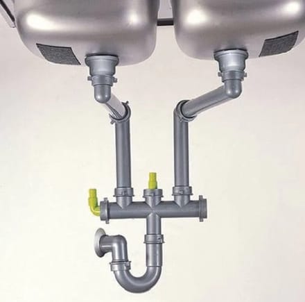 Franke (KWC) Spazio 3 - Sifonset - 3 bakken Plumbing Kit - 112.0175.981