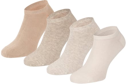 Apollo Sneakersokken Elastaan/Bio-katoen - 4-pack - Meerdere kleuren - 39-42