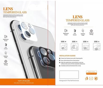 Multimedia & Accessoires Camera Lens Tempered Glass Protector geschikt voor Apple iPhone 17 – Transparant – Screenprotector – Displayfolie – Gehard Glas – Glas