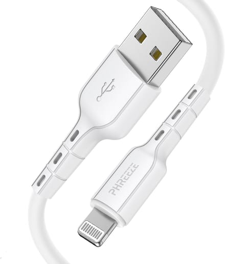 Oplaadkabel geschikt voor iPhone en iPad met Lightning naar usb A - Oplader kabel - 1 meter - Wit - Phreeze