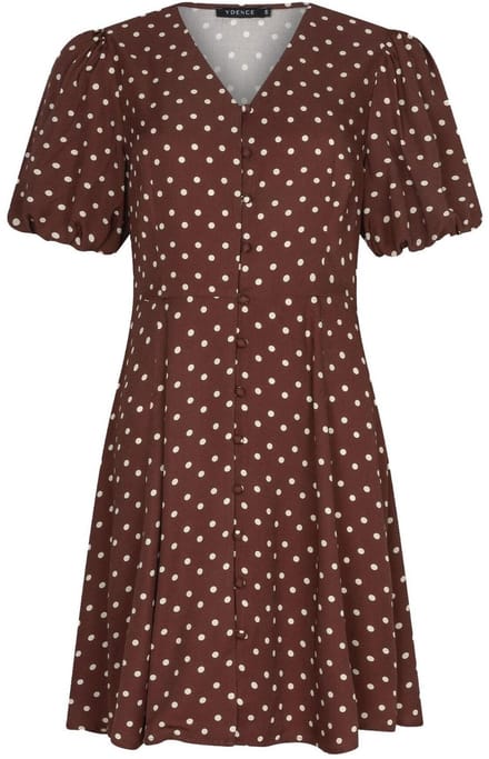 Ydence Dress Amaya Dames - Jurk - Bruin - Maat XS