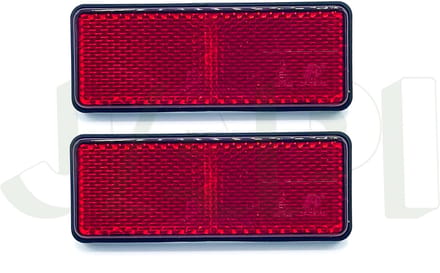 Reflector rood schroefbaar 95x38 E keur (2 stuks)