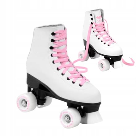 SMJ Sport Pixi damesrolschaatsen wit en roze maat 37