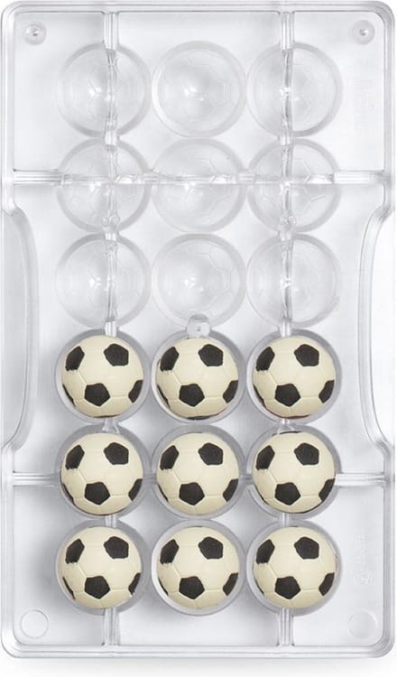 Decora Chocolade Mal - Voetbal Ã˜25mm pk/2