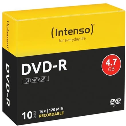 Intenso 4101652 DVD-R disc 4.7 GB 10 stuk(s) Slimcase