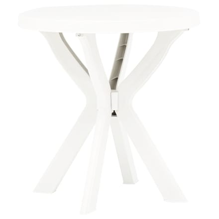 vidaXL - Bistrotafel - Ø70 - cm - kunststof - wit