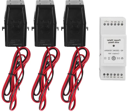 Stroommeter - Energiekostmeter - Verbruik Monitoren - Real-time App Connectie - 3 Fase 4 Draad - Wit