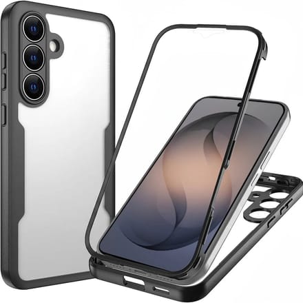 Hoesje geschikt voor Samsung Galaxy S26 - Techsuit ColorVerse 360 Case met Screenprotector - Zwart