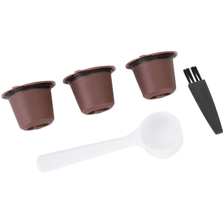 3 stuks herbruikbare koffie capsules voor huishoudelijk gebruik, filter en navulbare capsules, geschikt voor Nespresso (Koffie) gray