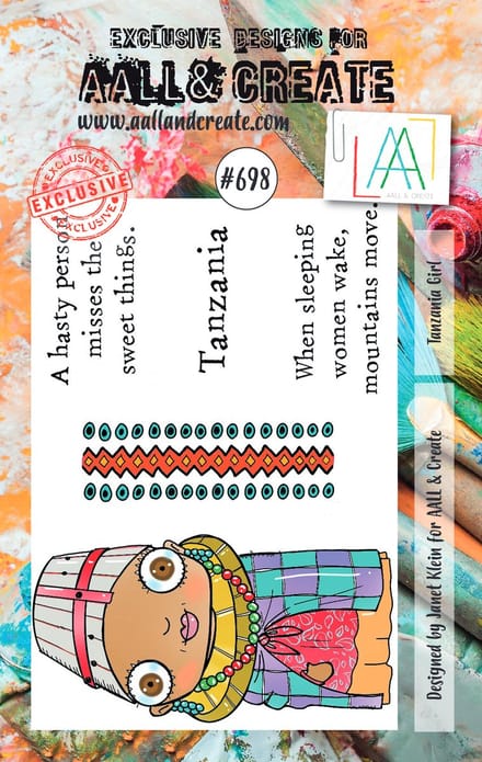 Aall & Create clearstamps A7 - Tanzania girl