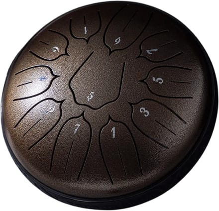 Nivard Handpan - Tongue Drum - Steel - Regen - Klankschaal - Bruin