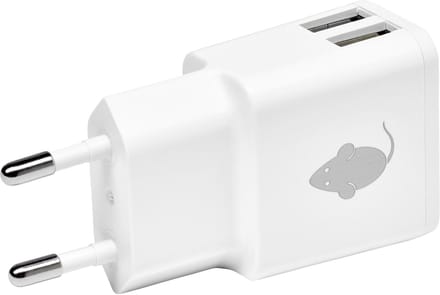 Greenmouse Dual oplader 2 x USB-A | wit