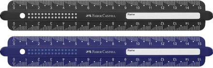 FABER-CASTELL liniaal DOTS, 150 mm, kleuren assorti