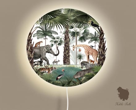 Wandlamp rond Animal kingdom Kikki Belle-sfeerverlichting-kinderkamer-woonaccessoires