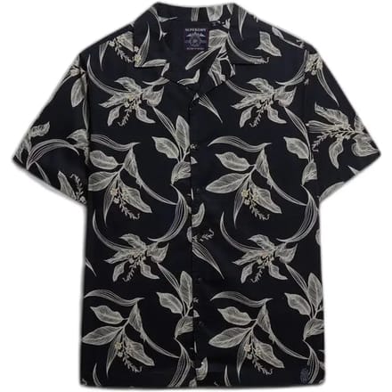 Superdry Hawaiian Print Overhemd Met Korte Mouwen Blauw M Man