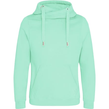 Just Hoods Cross Neck Hoodie JH021 - PEPPERMINT - M