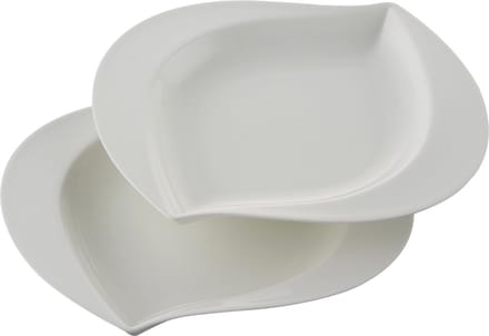 Hutschenreuter Luna Weiss Set 2 gourmetbord diep