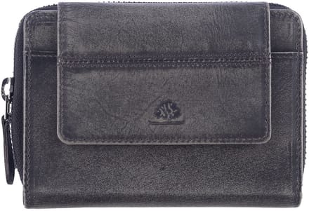 GREENBURRY portemonnee Destressed RV-Wallet RFID Silver Grey antraciet