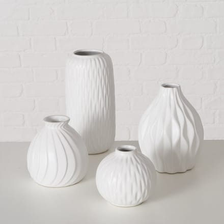 Witte vaas set van 4 stuks. Boltze