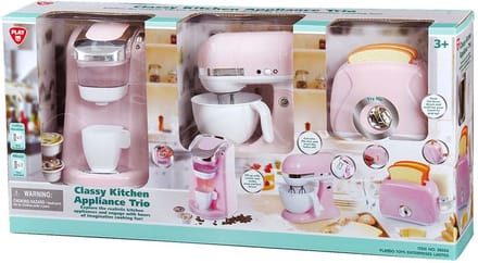 Koffiemachine, broodrooster en mixer - roze.