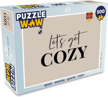 Puzzel Beige - Winter - Quote - Cozy - Legpuzzel - Puzzel 500 stukjes