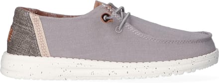 HEYDUDE - Wendy Washed Canvas Dames Instapper Grey - Maat 41