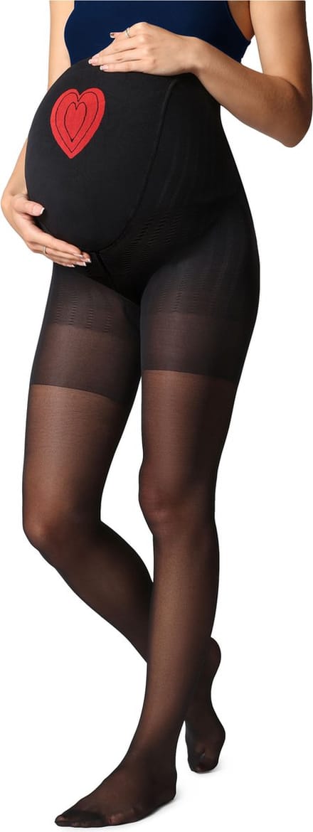 Be Mammy Dames Panty - Zwangerschapspanty - 40 DEN - Medium gloss - Polyamide - BE-GI-1121 - Zwart - M