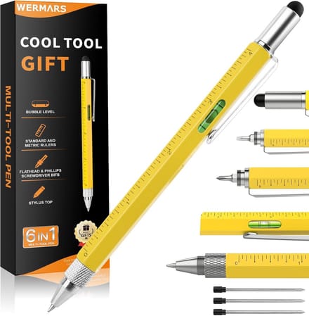 6-in-1 Multitool Pen Cadeau voor Mannen en Feestdagen