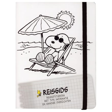 Reisdagboek Snoopy - Reisgids - Wit - 12 x 16 x 1,5 cm